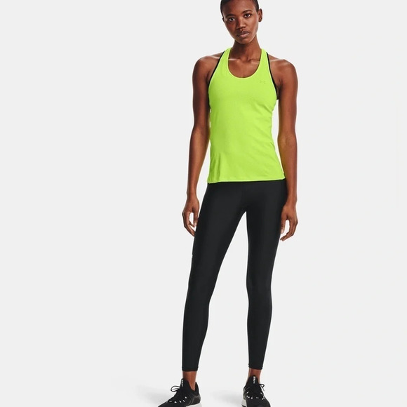 NWT Under Armour Womens Black Heat Gear No Slip Waistband Full Length Leggings - Picture 1 of 11